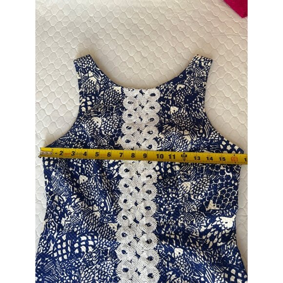 Lilly Pulitzer for Target Sleeveless Dress Women's Nautical Coastal Blue White 6 - Picture 11 of 13